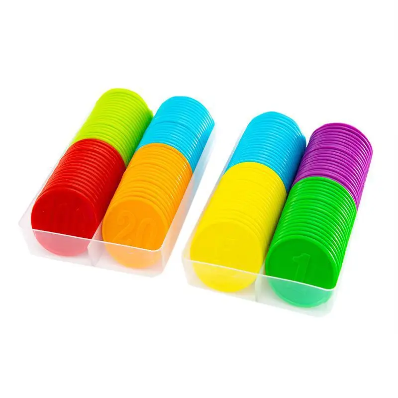 Board Game Sequence - Set di 80 Monete in Plastica