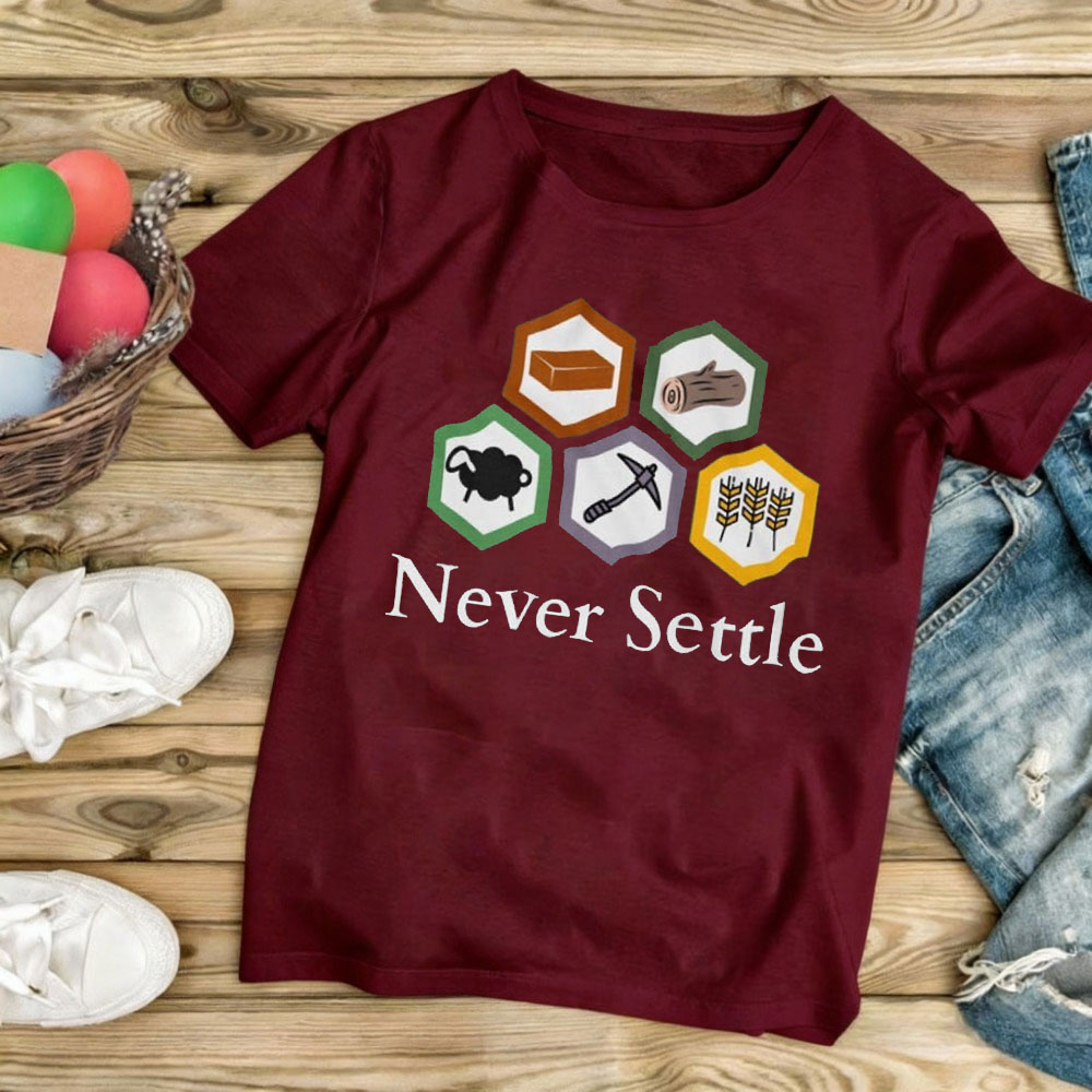 Maglietta Never Settle Catan V - Board Game Catan recensione e prezzo