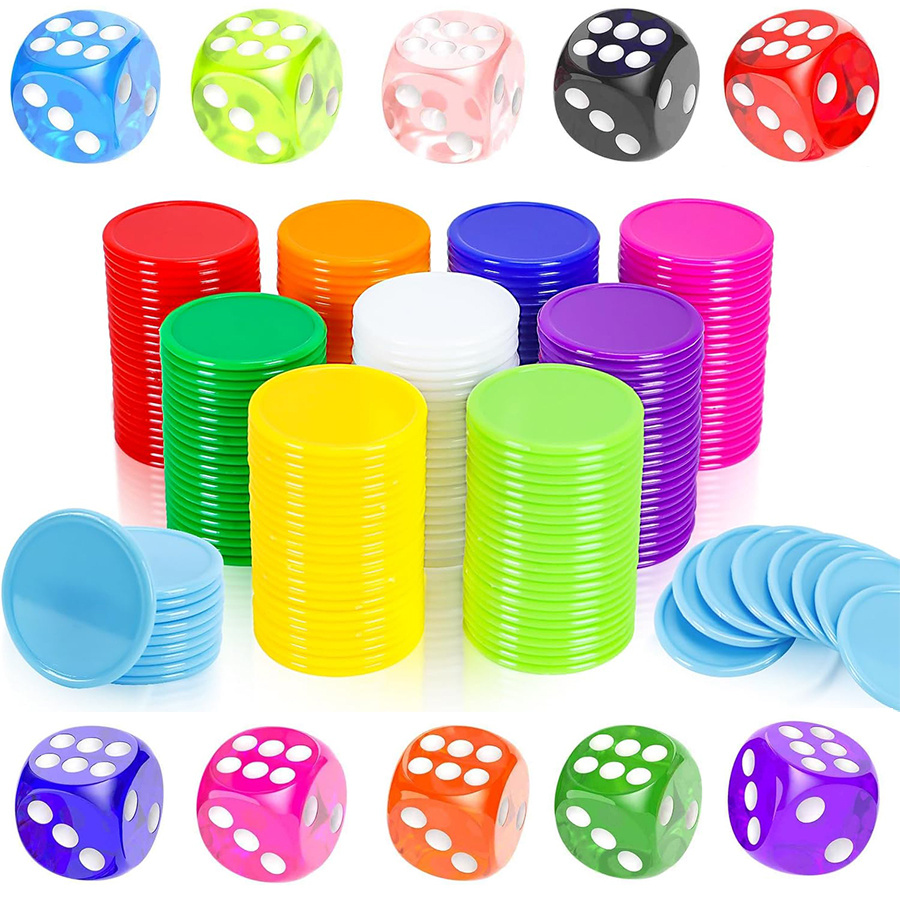 Set da 100 fiches e 10 dadi -  - Board Game Sequence recensione e prezzo