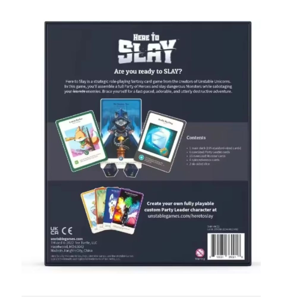 Il nuovissimo gioco base TeeTu - Board Game Here To Slay recensione e prezzo